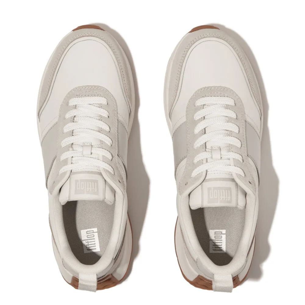 รองเท้าผ้าใบ ผู้หญิง รุ่น F-MODE FLOW LEATHER/SUEDE FLATFORM SNEAKERS