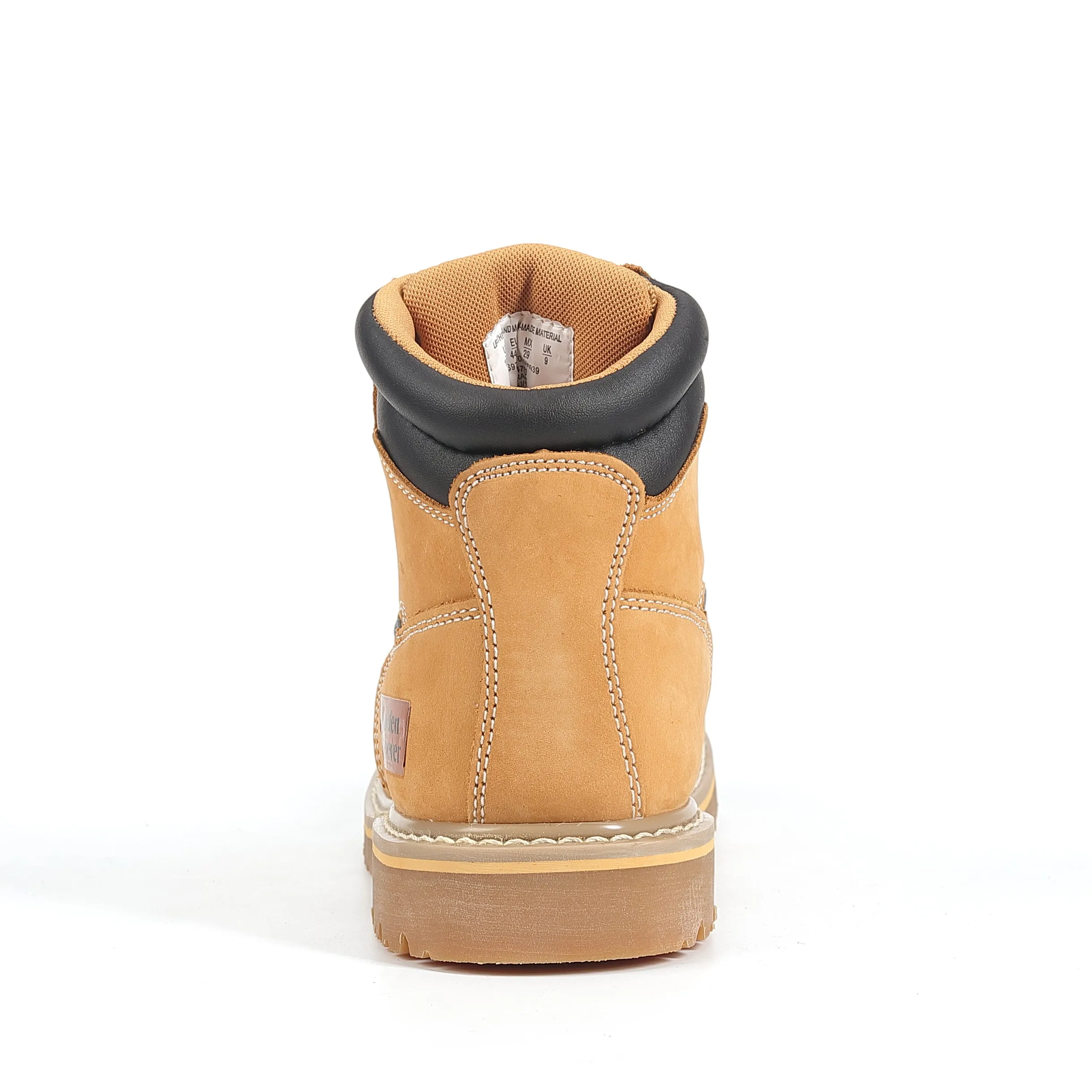 00094 Men's Work Boots Wheat Nubuck Leather with Soft Toe Casual Safty Shoes