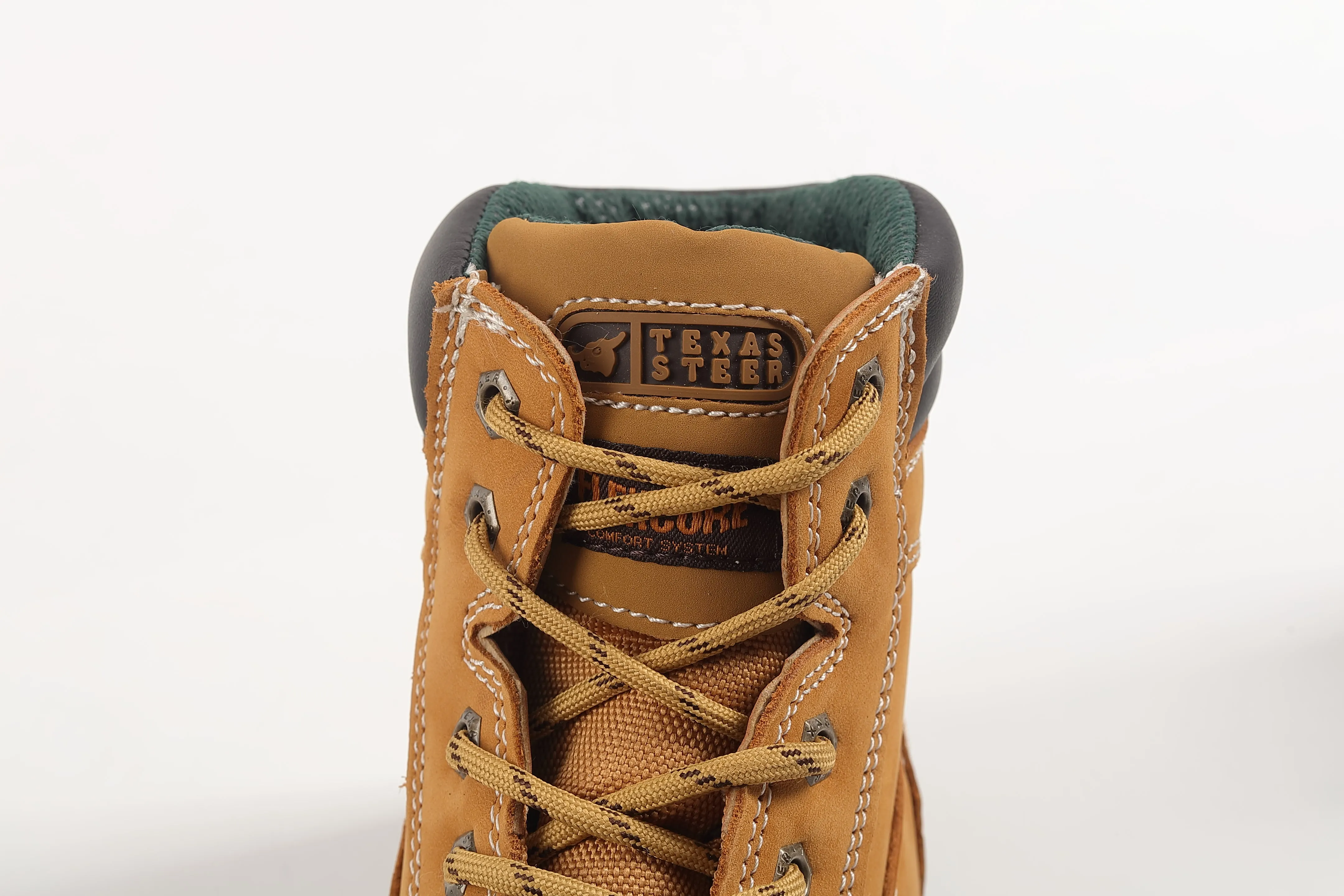 00094 Men's Work Boots Wheat Nubuck Leather with Soft Toe Casual Safty Shoes