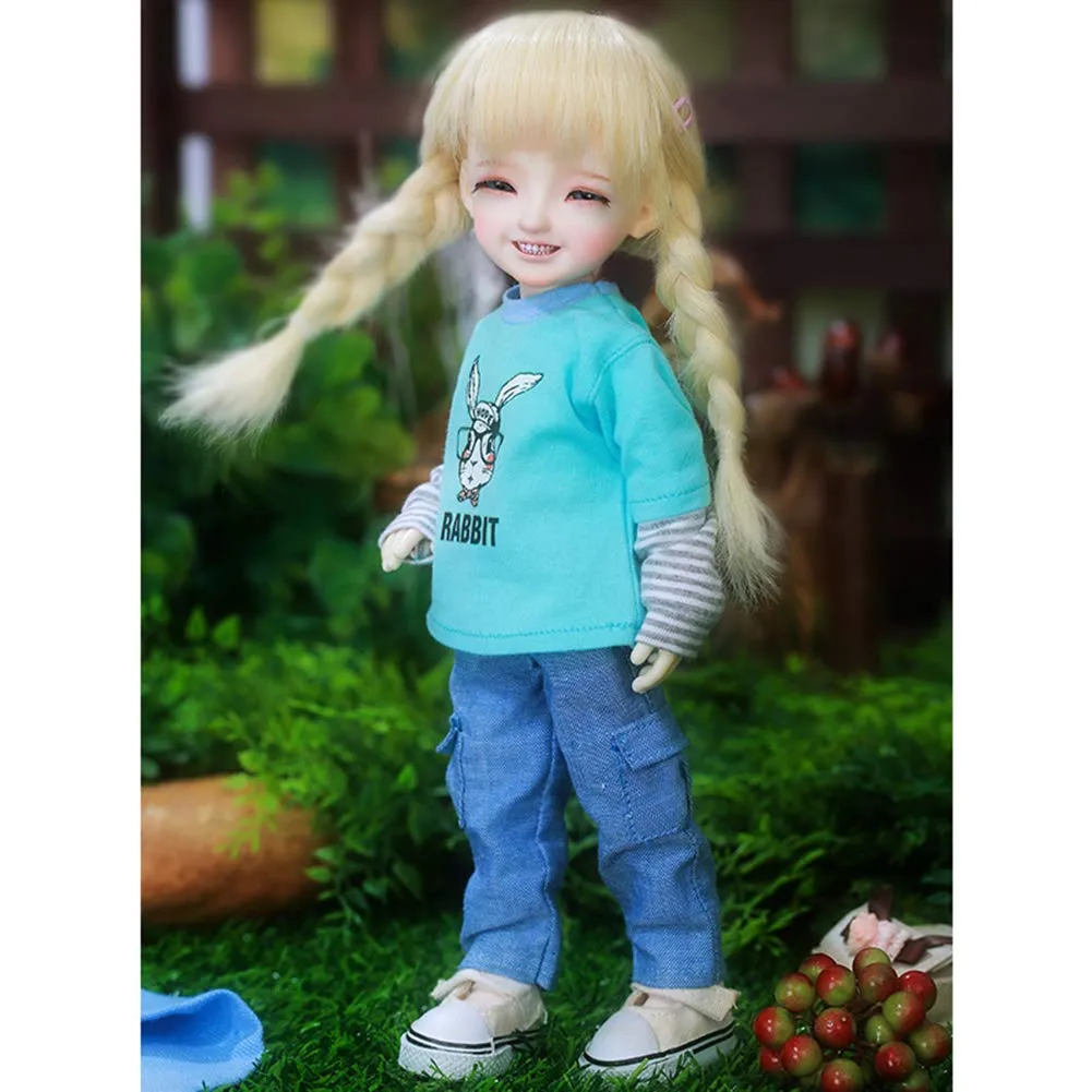 1/6 BJD Doll Full Set 26Cm Jointed Dolls   Clothes   Makeup   Accessories,Smile Expression,Blond Hair,Best Gift for Girls