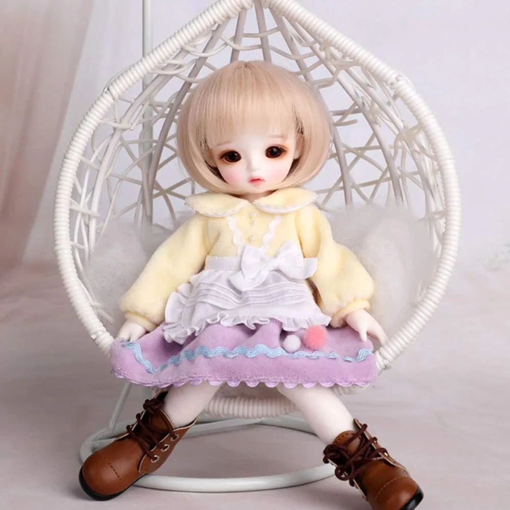 1/6 SD Doll BJD Dolls Dress Full Set 26Cm 10Inch Jointed Dolls Toy Action Figure   Makeup   Accessory,C