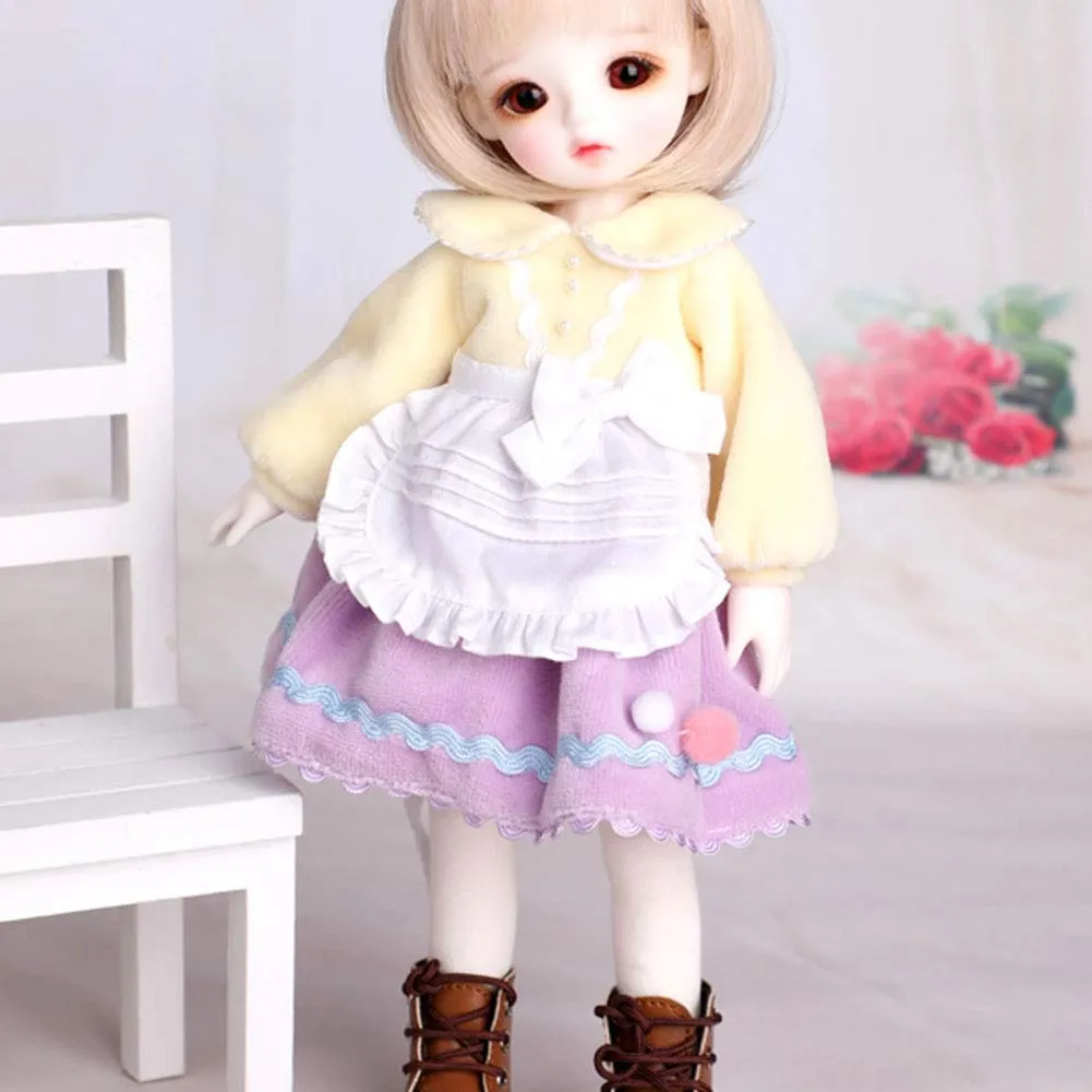 1/6 SD Doll BJD Dolls Dress Full Set 26Cm 10Inch Jointed Dolls Toy Action Figure   Makeup   Accessory,C