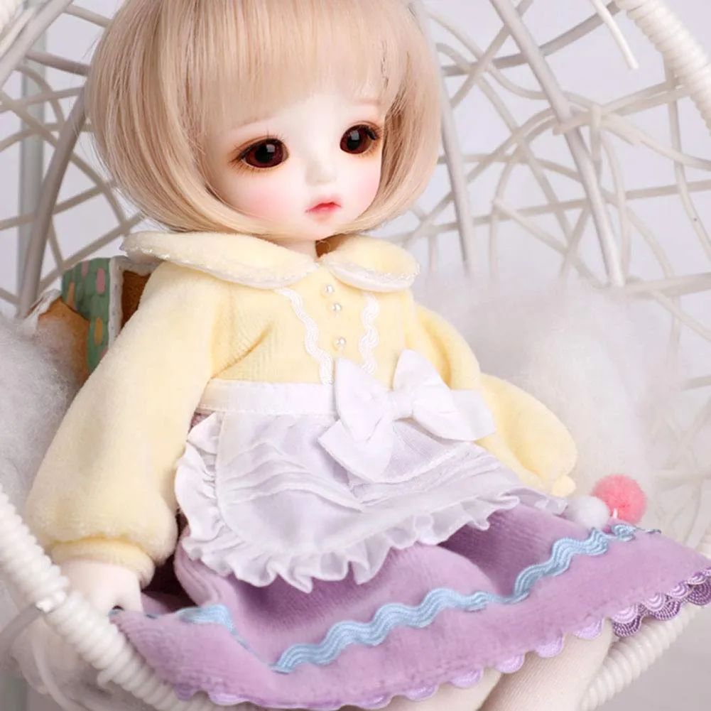 1/6 SD Doll BJD Dolls Dress Full Set 26Cm 10Inch Jointed Dolls Toy Action Figure   Makeup   Accessory,C
