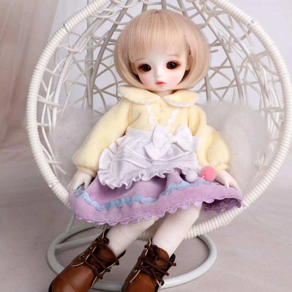 1/6 SD Doll BJD Dolls Dress Full Set 26Cm 10Inch Jointed Dolls Toy Action Figure   Makeup   Accessory,C