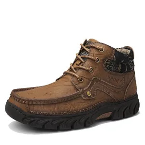 2020 new outdoor casual shoes British business men's leather shoes  men's shoes Male Hiking Boots Work Shoes