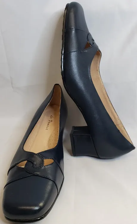 2.25" Elizabeth -- Women's Leather Pump -- Navy Blue