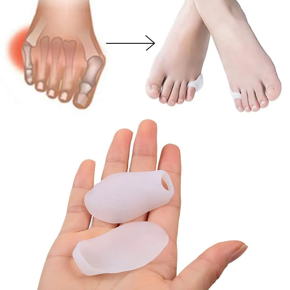 4 Pairs Pinky Toe Protector Pinky Toe Sleeve Guards Toe Bunion Pads for Protect Toe from Rubbing Relieve Pain Protect Foot from Friction and Pressure