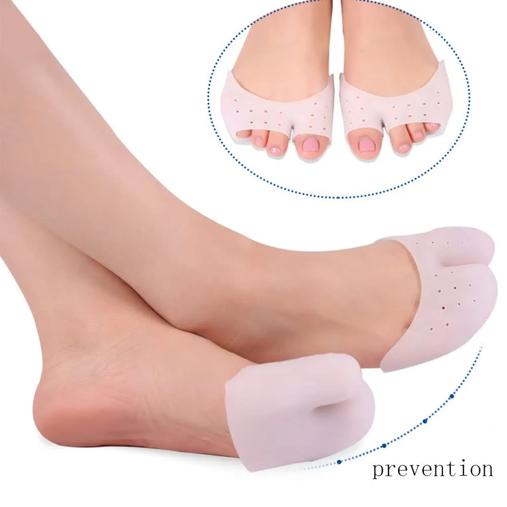 4 Pairs Silicone Toe Protectors with Breathing Holes Silicone High Heels Ballet Toe Protectors Soft Silicone Gel Toe Protectors for Shoes Sneaker Toe Protection