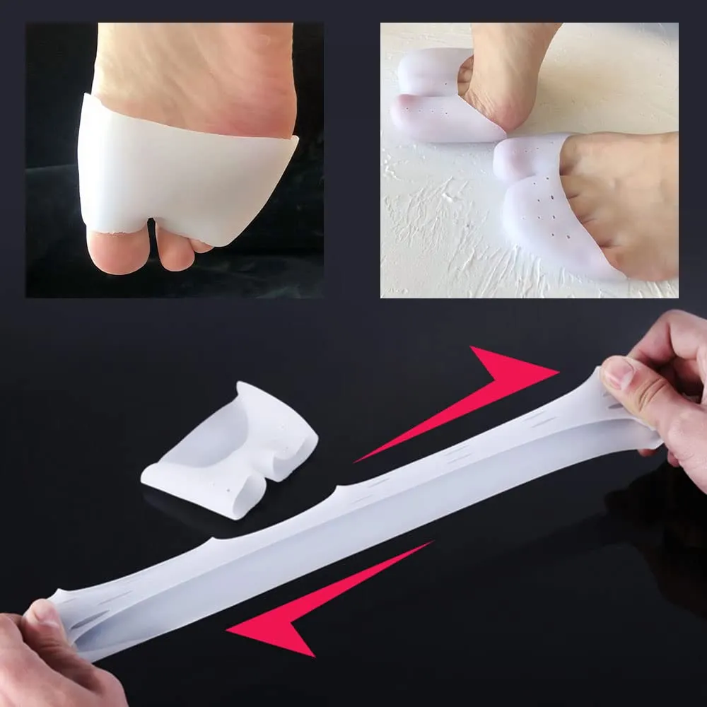 4 Pairs Silicone Toe Protectors with Breathing Holes Silicone High Heels Ballet Toe Protectors Soft Silicone Gel Toe Protectors for Shoes Sneaker Toe Protection