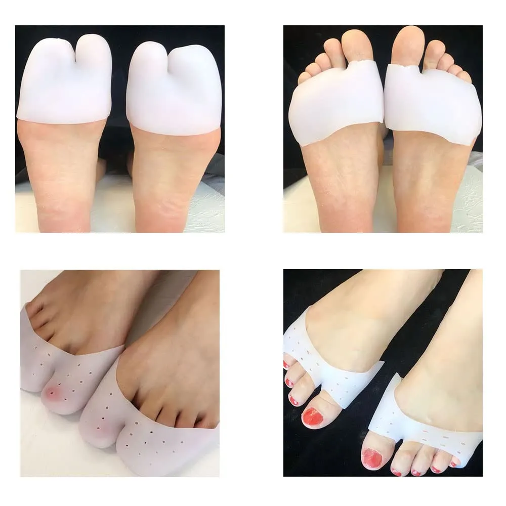 4 Pairs Silicone Toe Protectors with Breathing Holes Silicone High Heels Ballet Toe Protectors Soft Silicone Gel Toe Protectors for Shoes Sneaker Toe Protection