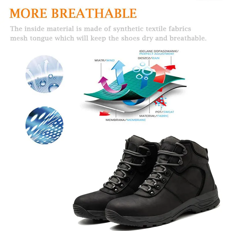 559 Waterproof Leather Hiking Backpack Boots