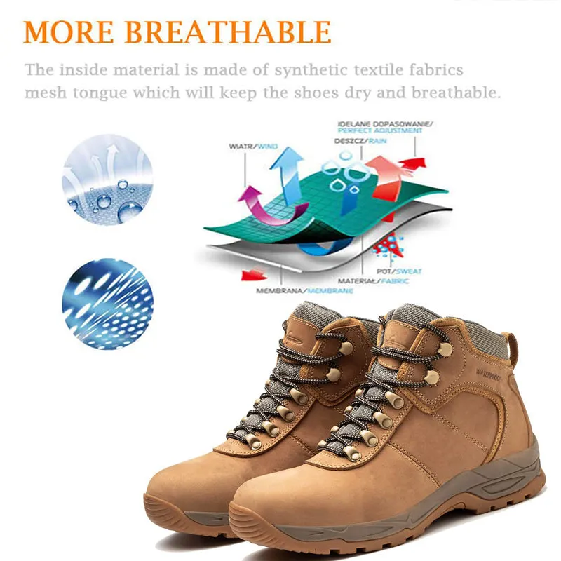 559 Waterproof Leather Hiking Backpack Boots