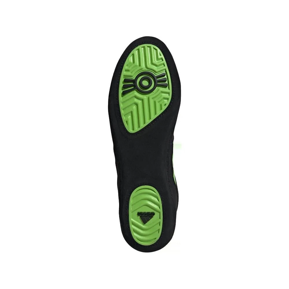 Adidas Combat Speed 4 Wrestling Boots - Black/Green