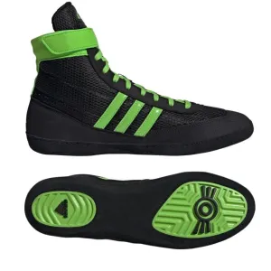 Adidas Combat Speed 4 Wrestling Boots - Black/Green