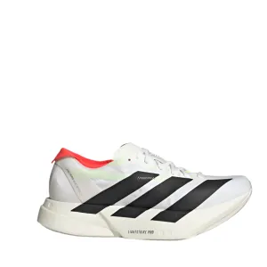 Adidas Men's Adizero Adios Pro 4 Running Shoes in FTWR Cloud White/Core Black/Silver Metallic SS25