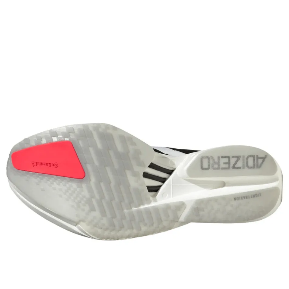 Adidas Women's Adizero Adios Pro 4 Running Shoes in FTWR Cloud White/Core Black/Silver Metallic SS25