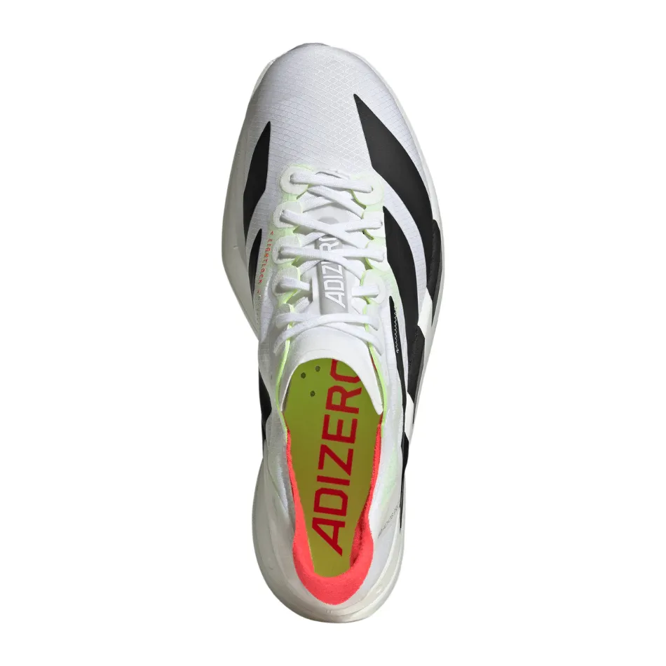 Adidas Women's Adizero Adios Pro 4 Running Shoes in FTWR Cloud White/Core Black/Silver Metallic SS25