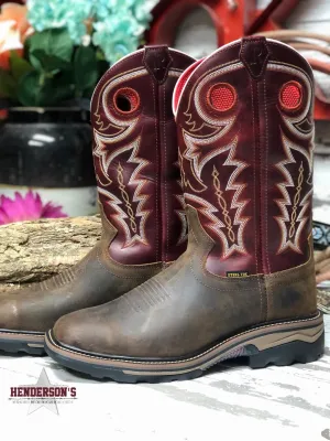 Adobe Brown Buffalo Work Boots