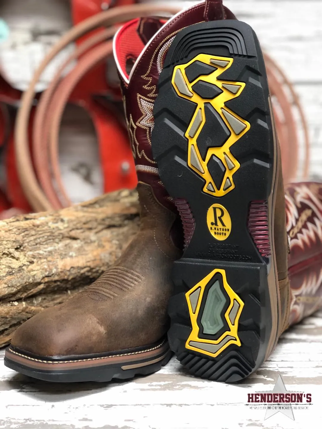 Adobe Brown Buffalo Work Boots