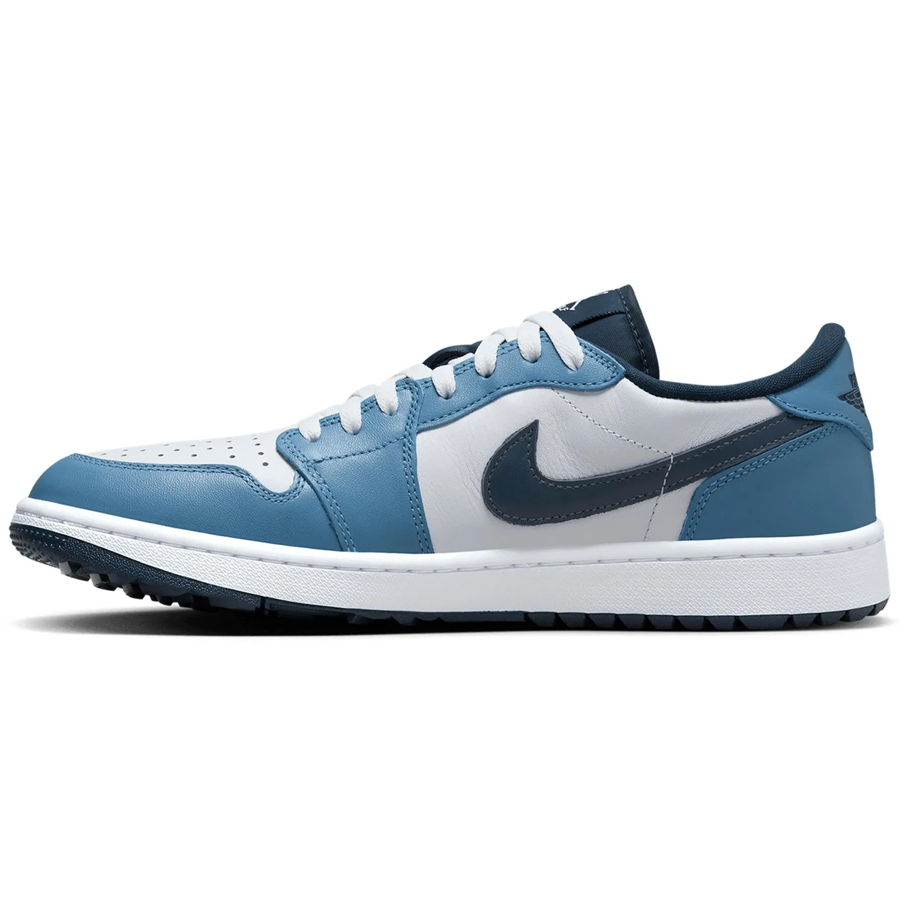 Air Jordan 1 Low Golf Shoes White/Armory Navy/Aegean Storm - AW24