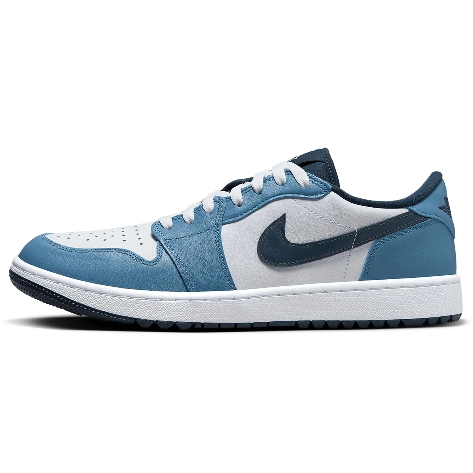 Air Jordan 1 Low Golf Shoes White/Armory Navy/Aegean Storm - AW24