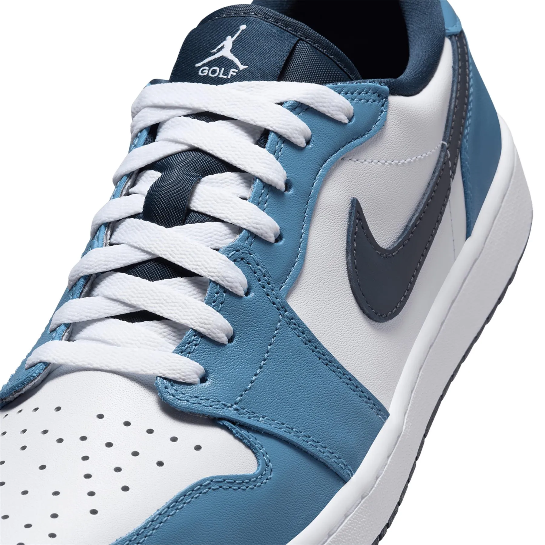Air Jordan 1 Low Golf Shoes White/Armory Navy/Aegean Storm - AW24