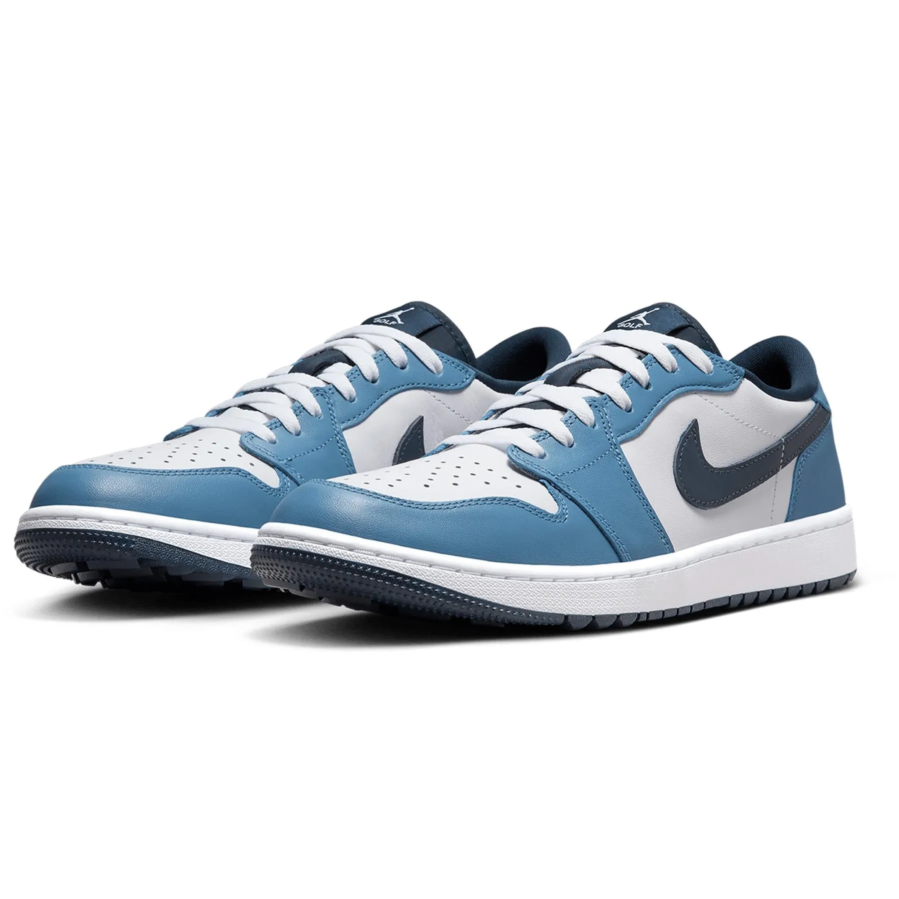 Air Jordan 1 Low Golf Shoes White/Armory Navy/Aegean Storm - AW24