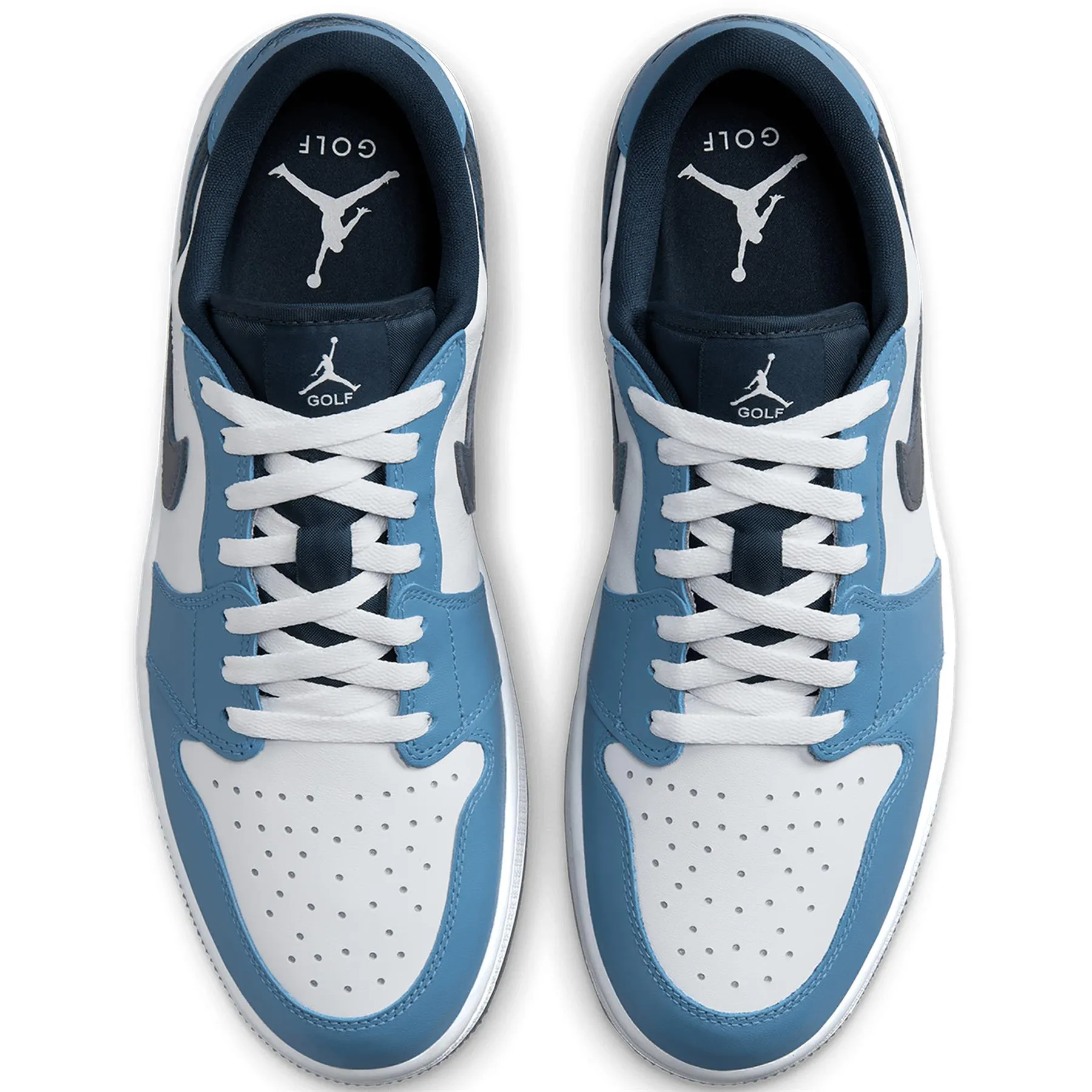 Air Jordan 1 Low Golf Shoes White/Armory Navy/Aegean Storm - AW24