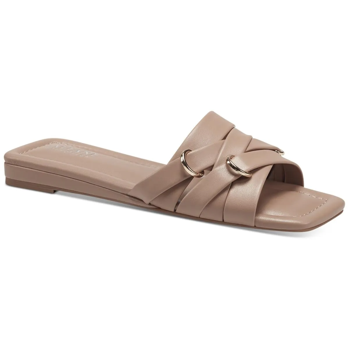 Alfani Womens IVY Faux Leather Open Toe Flatform Sandals