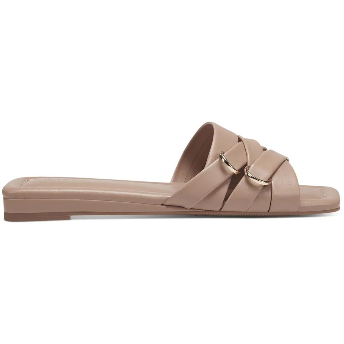 Alfani Womens IVY Faux Leather Open Toe Flatform Sandals
