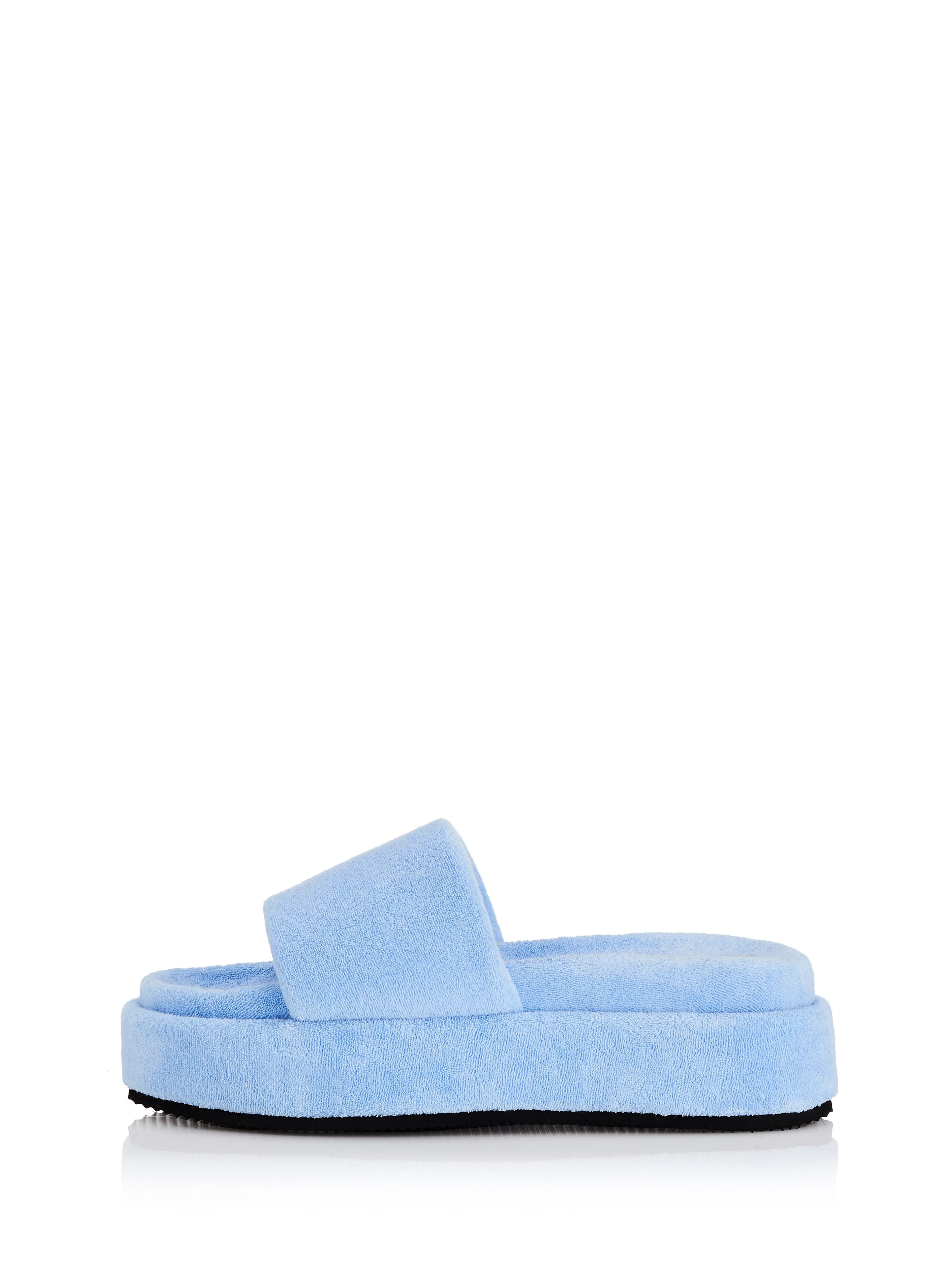 ALIAS MAE Womens Bree Sandals Pale Blue Terry