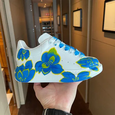 ALISANDRO MOQUEN GRAFFITI CARTOON CHUNKY SOLE LEATHER SNEAKER
