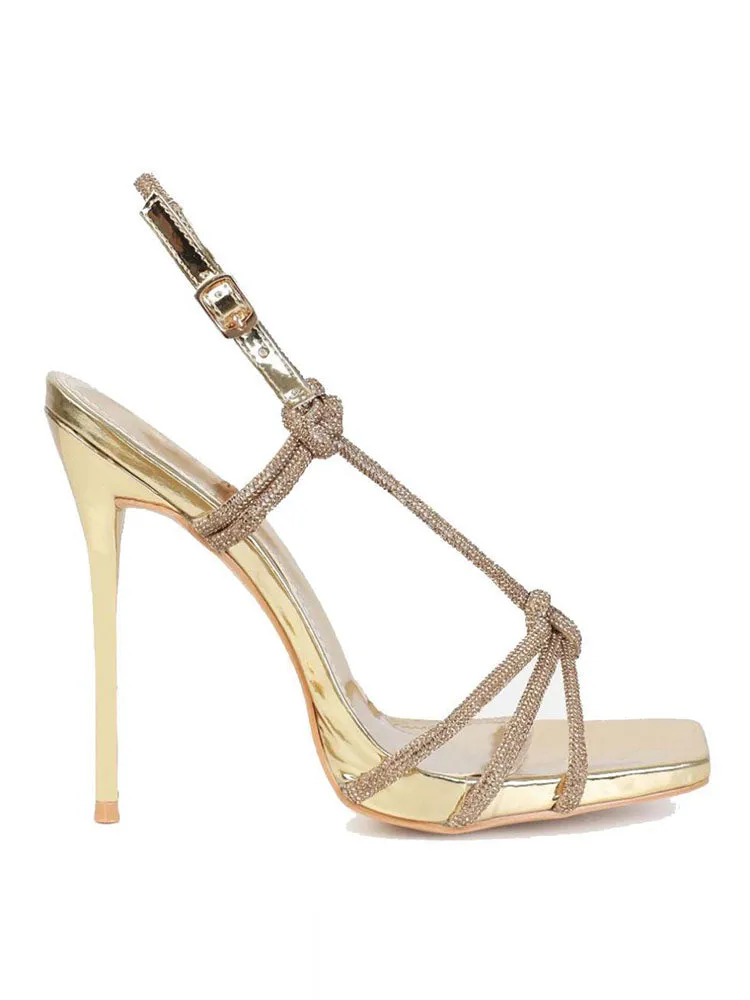 Amozae-Rhinestone Knot Heels