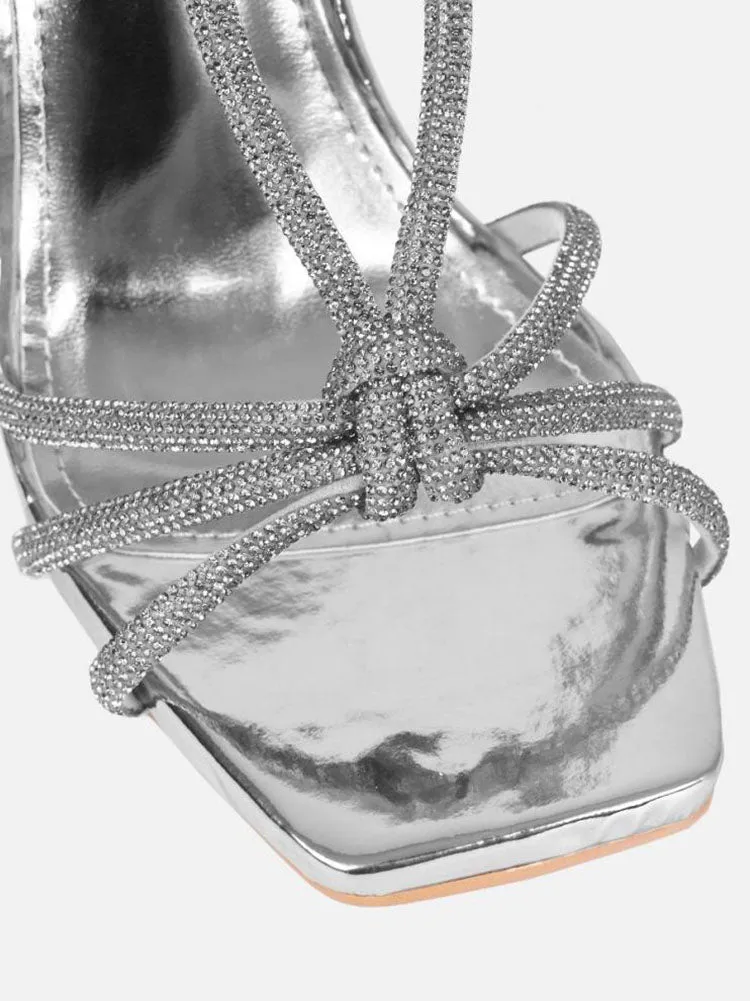 Amozae-Rhinestone Knot Heels