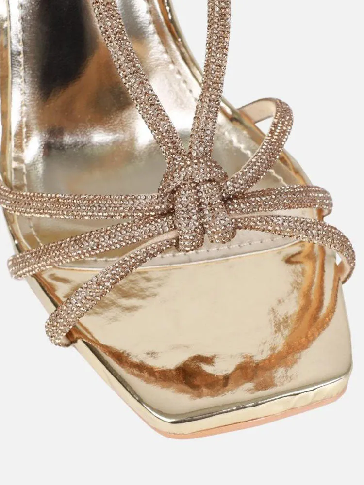 Amozae-Rhinestone Knot Heels