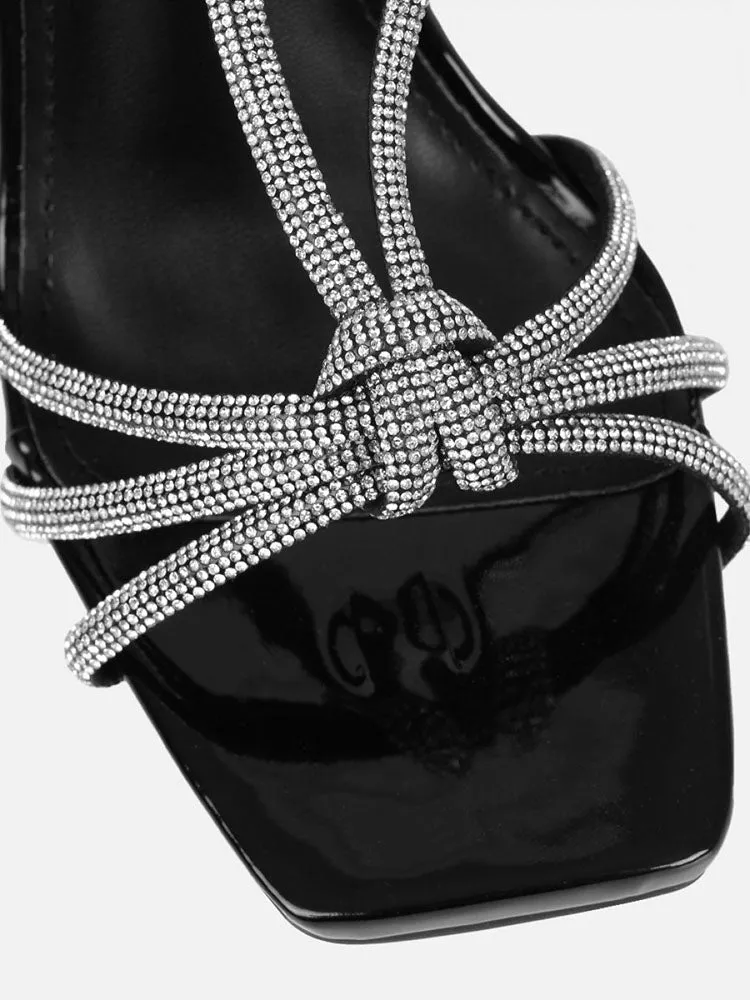 Amozae-Rhinestone Knot Heels