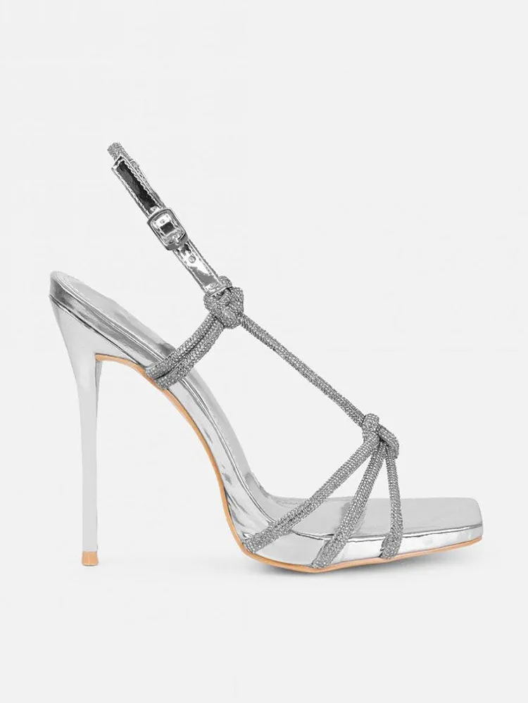 Amozae-Rhinestone Knot Heels