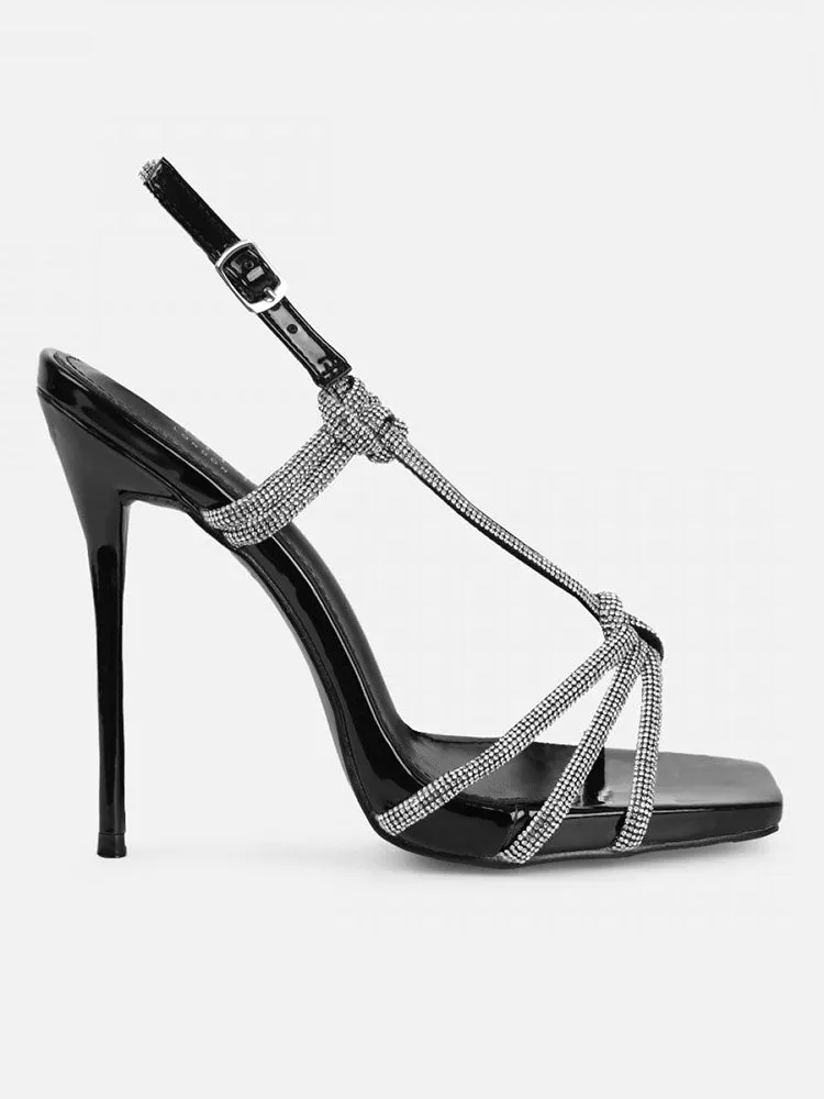 Amozae-Rhinestone Knot Heels
