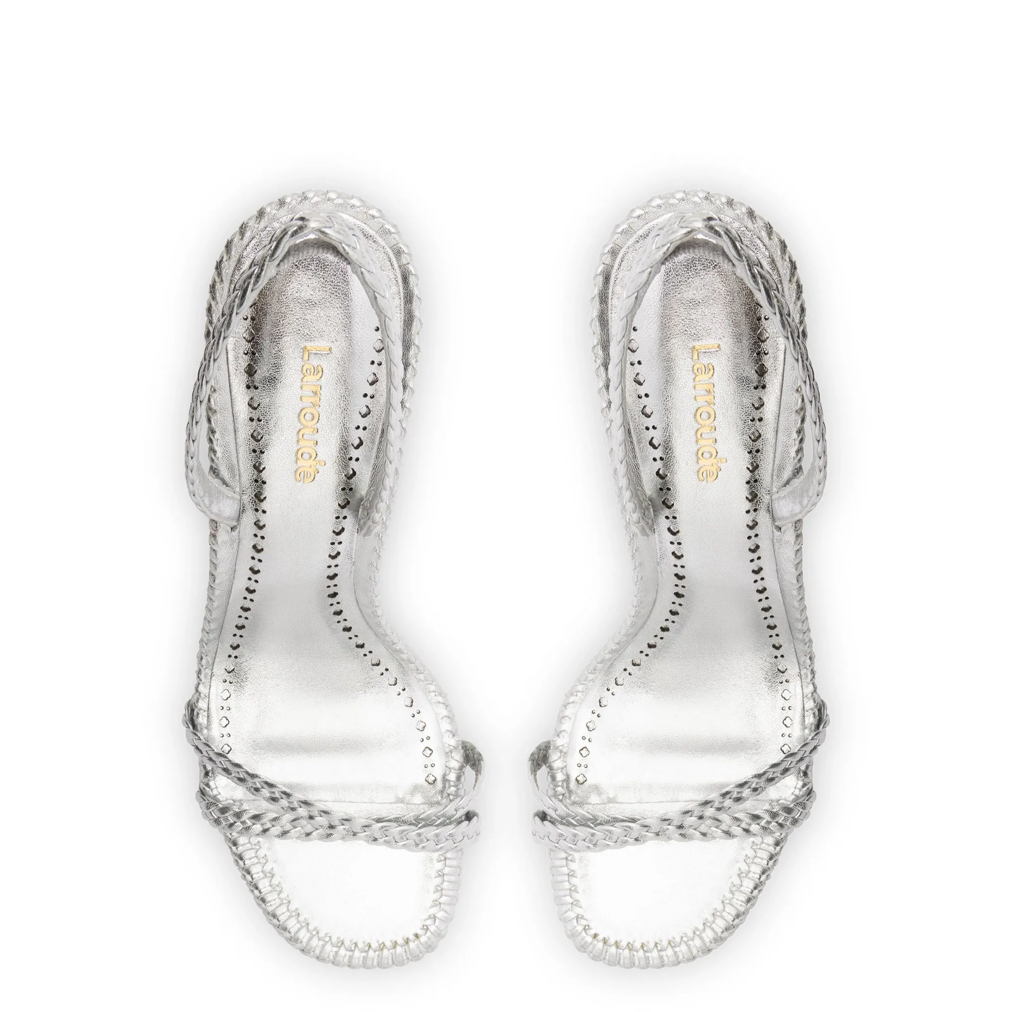 Annie Sandal In Silver Metallic Leather