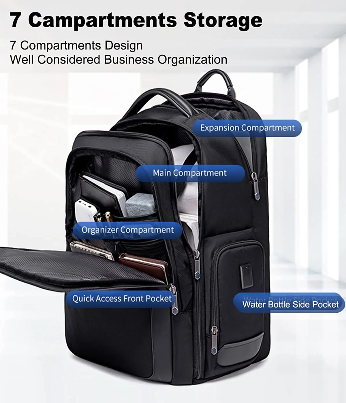 Arctic Hunter Backpack Office Travel Laptop Bag for Men 45L Large Backpack (AH-B00544 Laptop Bag-Black)
