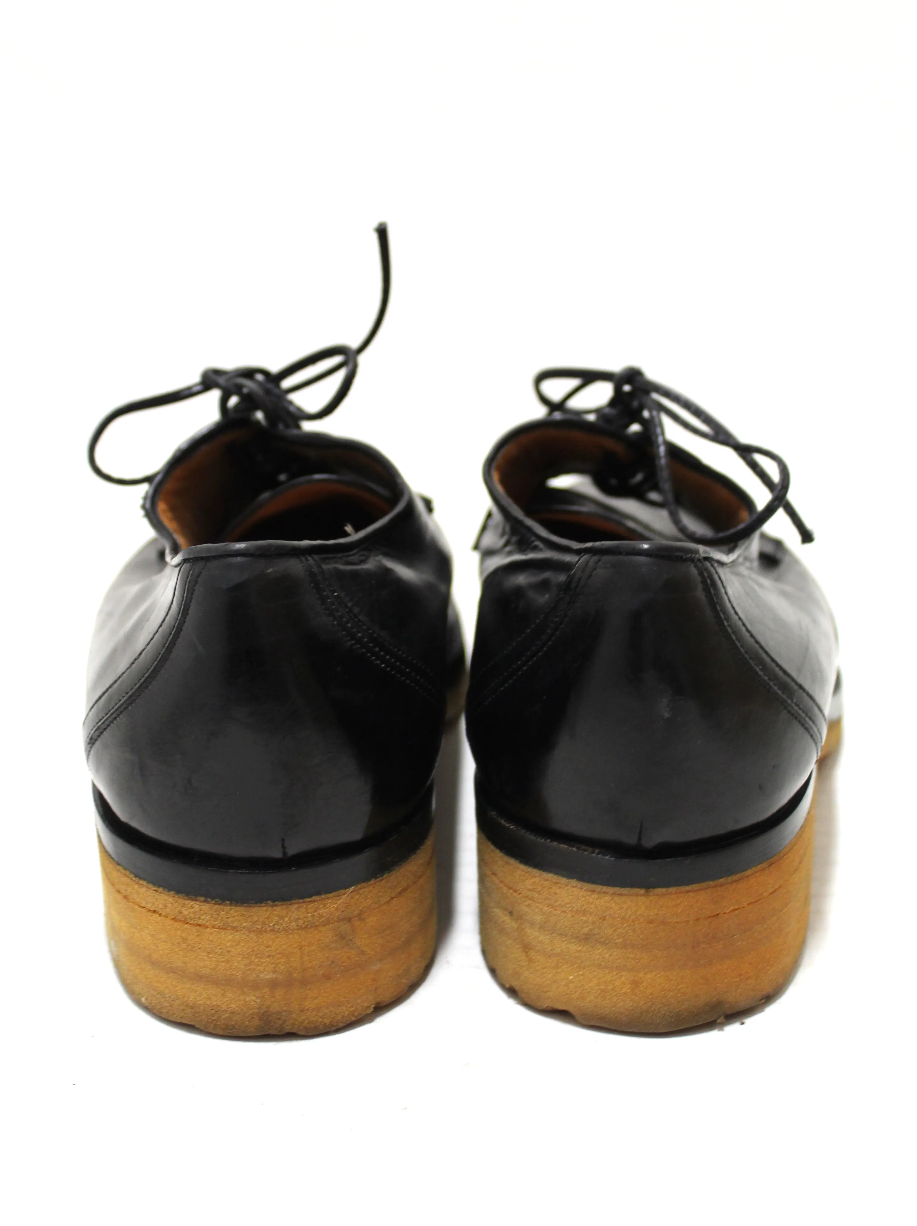 Authentic Gucci Men's Black Lace Brogue Dress Shoes size 7