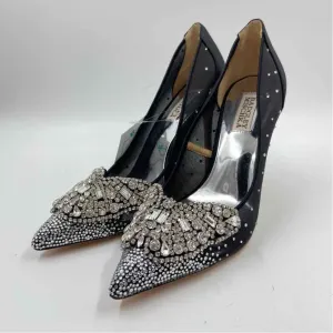 Badgley Mischka Women's Shoe Size 8.5 Black Rhinestones Dress Shoes