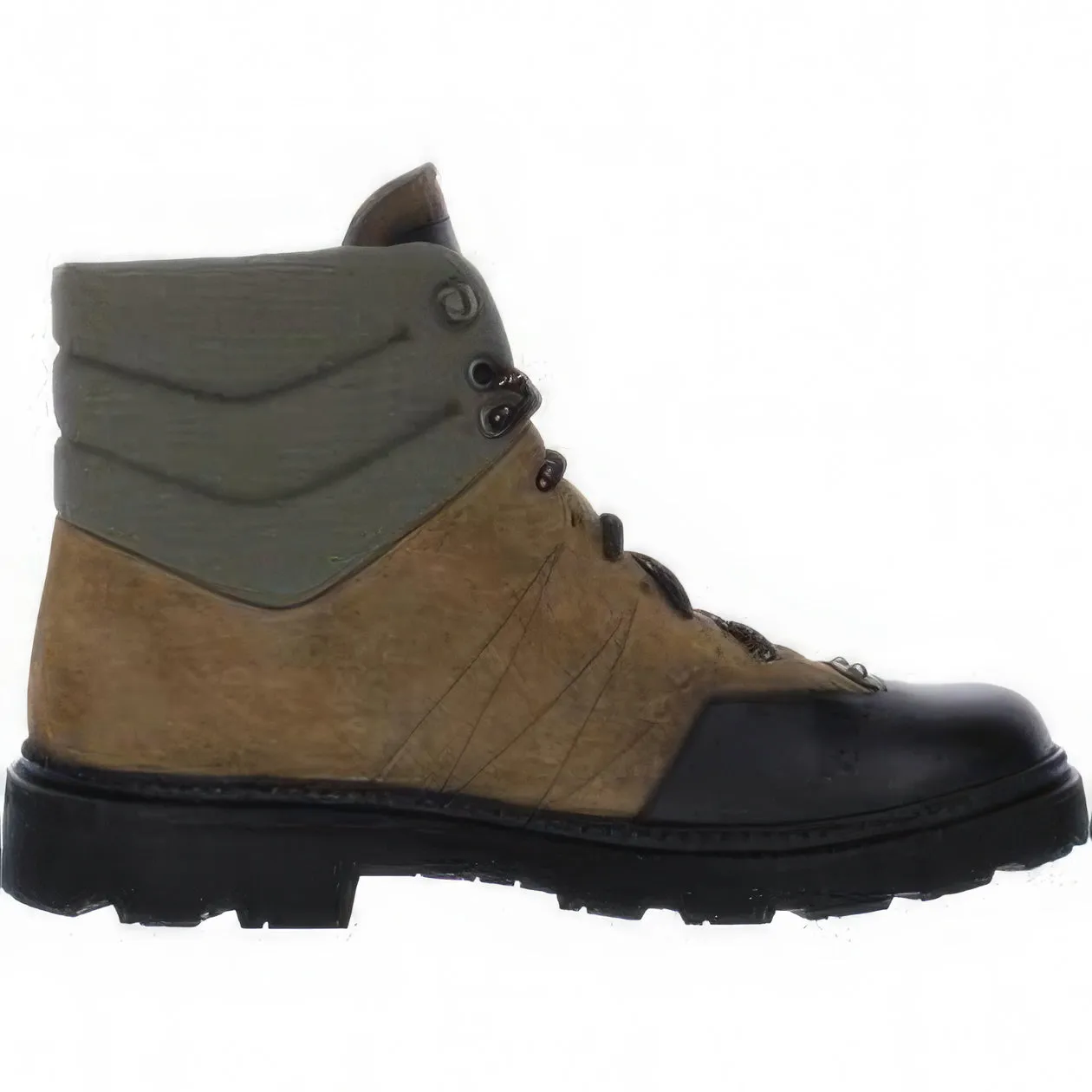 Bally Men's Zeber 24 Suede Lace Up Hiking Boots  Color Tan/Green/Black Size 12D