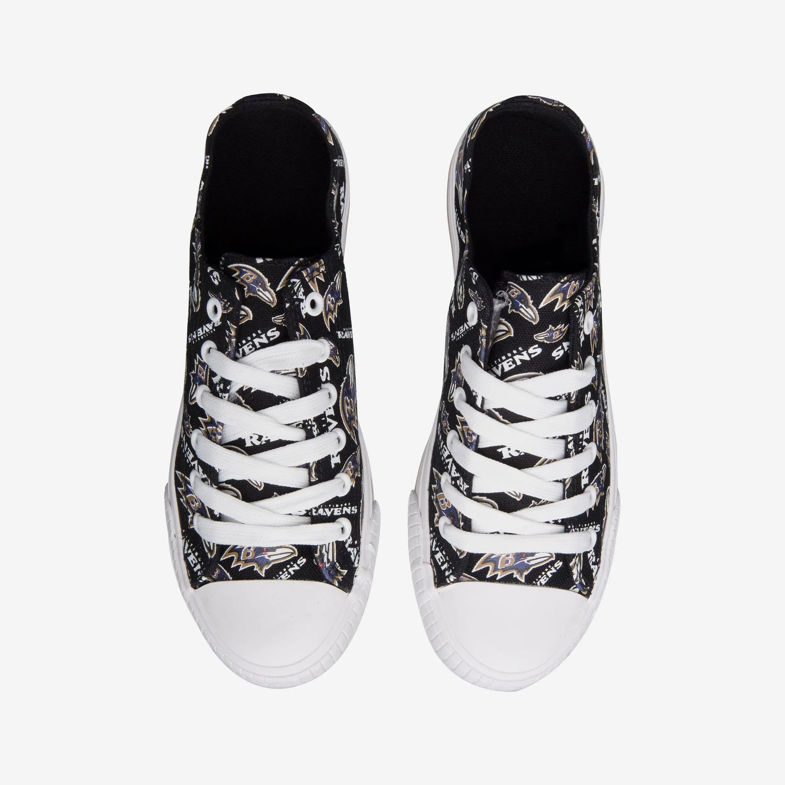 Baltimore Ravens Womens Low Top Repeat Print Canvas Shoe