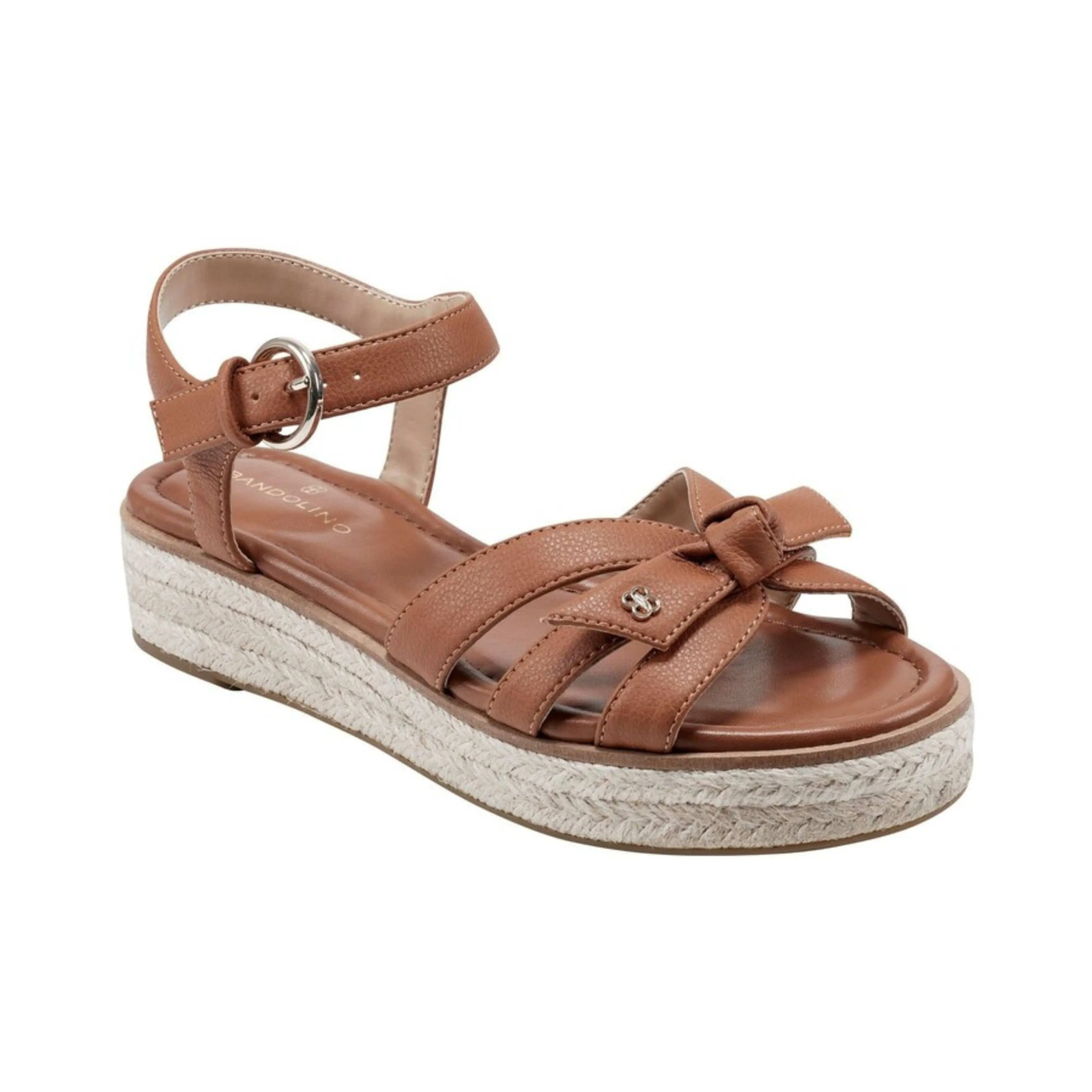 BANDOLINO - Faux Leather Ankle Strap Flatform Sandals