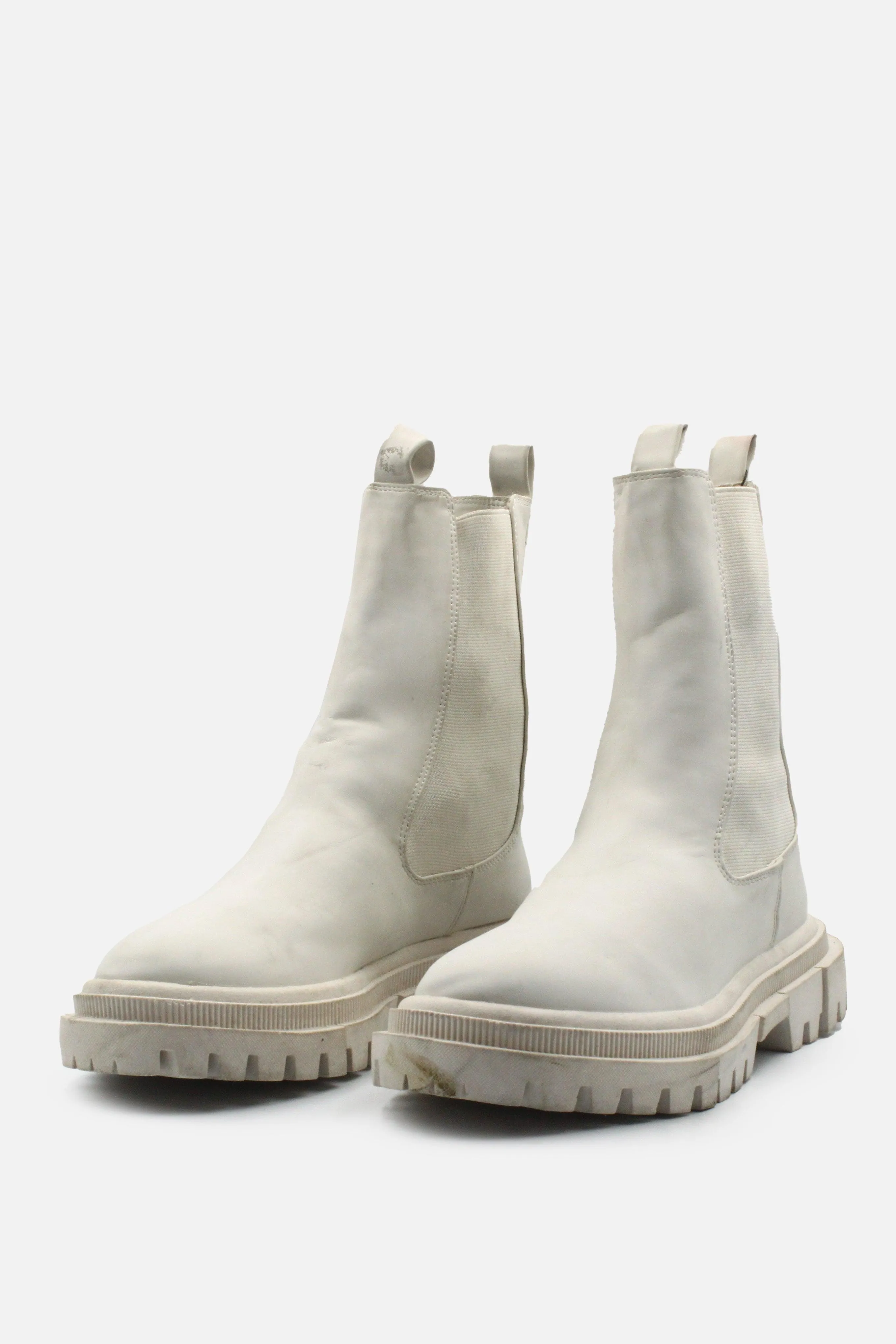Bershka Stretchable Combat Ankle Boots | 100% Authentic leather