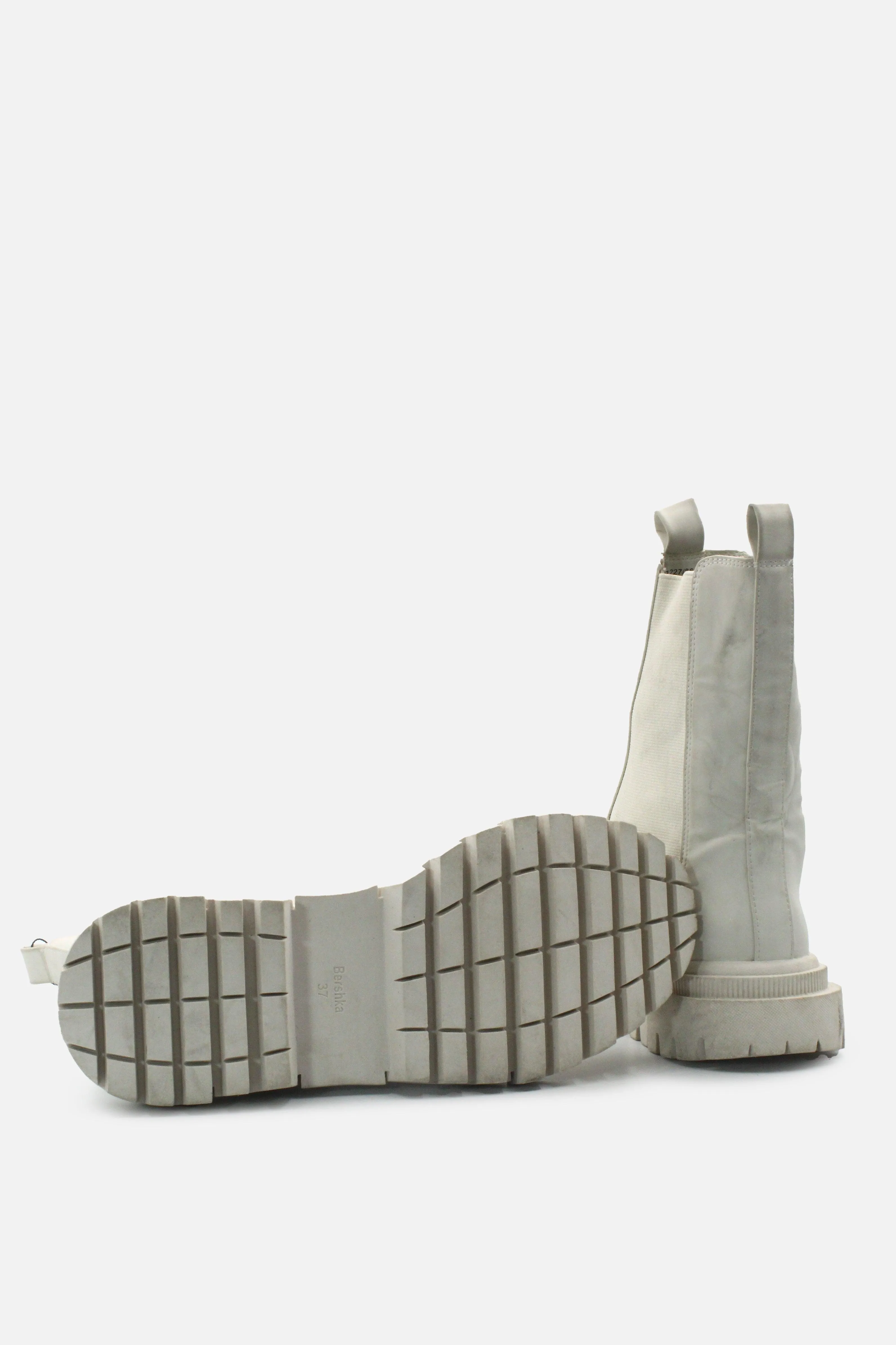 Bershka Stretchable Combat Ankle Boots | 100% Authentic leather