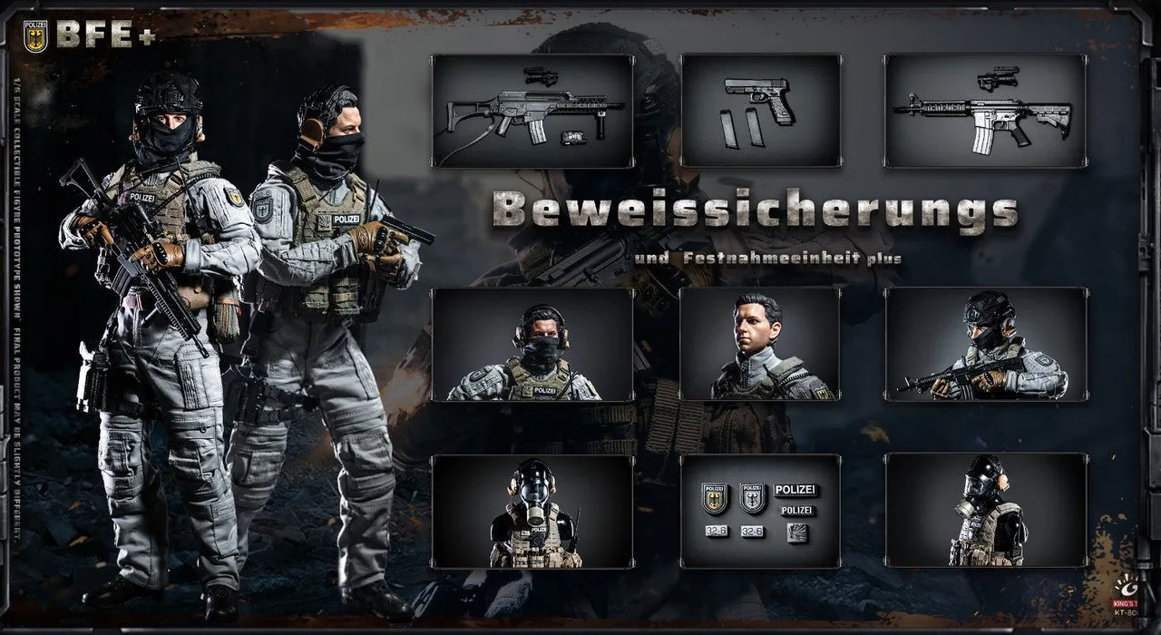 BFE  Counter Terrorism Police Force - Black Combat Boots (Foot Type)