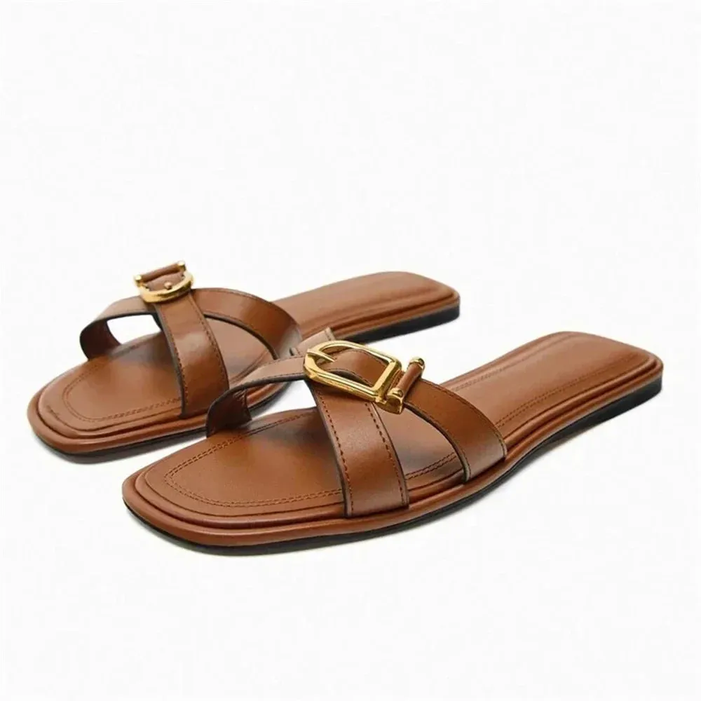 binfenxie  -  Fashion Women Flat Sandals 2024 Summer Beach Style Blue Denim Shoes Casual Round Toes Flip Flops Woman Comfortable Slippers