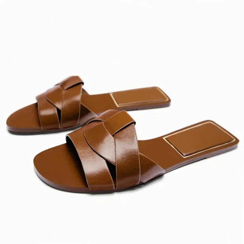 binfenxie  -  Fashion Women Flat Sandals 2024 Summer Beach Style Blue Denim Shoes Casual Round Toes Flip Flops Woman Comfortable Slippers